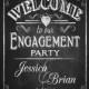 Personalized WELCOME to our Engagement Party Printable Poster - DIY - Chalkboard Style - RUSH option