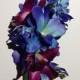 BLUE ORCHIDS JEWELS -Tropical flowers Clip,Hawaii,Blue,Purple,Silk Orchids,Dendrobium,Jewels Colors,Island Brides,Hula,Weddings,Proms,Clips