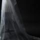 Long Cathedral length Veil with Lace Trim