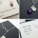 Mother of the Bride and Groom Gift Set of 2  Stone and Initial necklace, Personalized Bridal Party Gift, gifts for mother in law