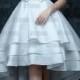 JW16187 Lovely little white hi-low tea length wedding dress