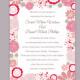 DIY Wedding Invitation Template Editable Word File Instant Download Pink Wedding Invitation Coral Floral Invitation Printable Invitation