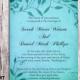 DIY Rustic Wedding Invitation Template Editable Word File Download Printable Invitation Turquoise Blue Invitation Leaf Wedding Invitation
