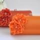 Orange / Burnt Orange - Bridesmaid Clutch / Bridal clutch - Choose the color you like