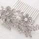 Rhinestone Pearl Hair Comb Vintage Wedding Bridal Comb Hairpiece Gatsby Old Hollywood Wedding Crystal Silver Headpiece Jewelry Accessory