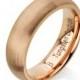 Rose Gold Tungsten Ring - Classic Dome Style Solid Mens Wedding Band - 6mm Brushed Polish - Satin Finish - Comfort Fit - Braverman