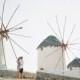 Greek engagement session amongst the windmills
