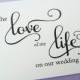 TO the LOVE of my LIFE Card, To My Bride Card, To My Groom Card, Shimmer Envelope, Wedding Note Card, Wedding Stationery