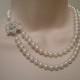 Bridal Pearl necklace, Rhinestone Starfish Destination wedding Crystal Bridal Necklace Chelsea II
