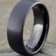 Tungsten Wedding Band, 8mm, Black Wedding Band, Mens Wedding Band, Engraving, Anniversary, Brushed, Polished inside, Mens Ring, His Hers
