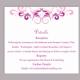 DIY Wedding Details Card Template Editable Word File Download Printable Details Card Purple Lilac Details Card Elegant Information Card