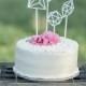 Geometric Cake Toppers Set: available in gold, silver, bubble gum pink, white, black, and sea glass blue (set of 4)