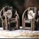 Rustic Cake Toppers~ Grapevine Twig Chairs~Vineyard~Woodland~Rustic~Cottage Wedding~ Rustic Chic~ Burned/Engraved Mr. & Mrs. Cake toppers