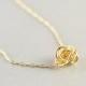 Gold Knot Necklace, Knotted Jewelry, Bridesmaid Gift , Love Knot Necklace
