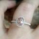 Padparadscha Sapphire Diamond Oval Halo Engagement Ring 2ct 8x6mm 14k 18k White Yellow Rose Gold-Platinum-Custom made-Wedding-Anniversary