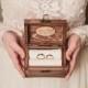 Personalized wedding ring box. Rustic wooden ring box. Rustic ring holder. Ring bearer.