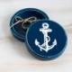 Navy Blue Ring Bearer Box Nautical Wedding Ring Box Ring Holder, Anchor Ring Box, Navy Wedding, Marine Wedding Еngagement box