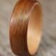 Santos Rosewood Bentwood Ring with Birch Lining - Handcrafted Wooden Ring