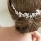 Crystal Vine Headpiece, Wedding Headband, Bridal Rhinestone Headband, Ribbon Headband
