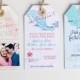 Wedding Invitation Magnet Sample. Save the Date Luggage Tags. Not personalized