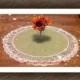 Rustic Charm Spring Wedding Table Centerpiece Burlap Overlays with White Lace Round Table runner Rustic barn wedding rustic burlap and lace