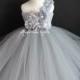 Mixed Grey and Silver Flower Girl Tutu Dress Tulle Dress Birthday Party Dress Toddler Dress1t2t3t4t5t6t7t8t9t10t