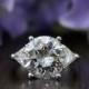 3.05 ct Engagement Ring-Brilliant Cut Diamond Simulants-Wedding Ring-Anniversary Ring-Bridal Ring-925 Sterling Silver-R33720