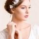 Bridal Hair Vine - Crystal Hair Vine with Silk Flowers - Wedding Hair Vine - Bridal Vine - Floral Halo - Bridal Headband