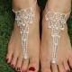 2 pc. Rhinestone Barefoot Sandals Wedding Jewelry