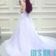 JW16191 Top colored lilac purple with white wedding prom dress
