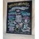 Engagement Chalkboard Art Sign- Custom Engagement chalkboard - Sign in Color