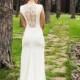 Ivory Crepe Long Wedding Dress With Open Back and Handmade Embellishments, Bridal Dress with Train L12, Romantic and Classic bridal dress