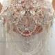 BROOCH BOUQUET Cascading princess blush glamour brooch bouquet by Memory Wedding