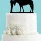 Country Wedding Couple and Horse Acrylic Wedding Cake Topper