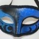 Blue/Black Venetian male Mask Masquerade for wedding, dancing, parties, home decor  SKU: 6F31A