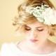 White Flower Crown, Mint Flower Crown, Wedding Hair Accessories, Flower Headband, Bridal Crown, Bridal hair wreath, Boho bridal headpiece