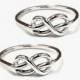 Infinity Best Friends Ring Set Two Sterling Silver Bridesmaids Rings And Gifts Silver Rings