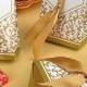 12pcs创意DIY喜糖袋纸盒 金色年华婚礼糖果盒TH016特色婚礼布置
