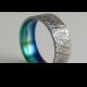 Titanium Ring , Wedding Band , Titanium Wedding Ring , Titanium Wedding Band , Promise Ring , Saturn Band with Multi-color Fade