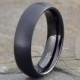 Black Tungsten Wedding Band, Mens Ring, Mens Wedding Band, Brushed Wedding Band, Rings, Domed, 6mm, Engraving, Mans, Anniversary, His Hers