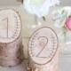 Rustic Birch Table Numbers Laurel Wreath Barn Country Wedding Decor NEW 2014 Design by Morgann Hill Designs