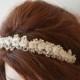 Wedding Hair Wreaths & Tiaras, Wedding Flower Crown, İvory Pearl and Rhinestone, Wedding Tiara, Bridal Tiara, Wedding Hair Accessory