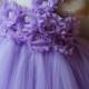 Lavender flower girl dress, tutu dress, flower girl dress, baby dress, child dress, birthday outfit, vintage wedding, girl dress, wisteria