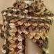 FREE SHIPPING / Crochet Shawl, Crochet Wrap, Triangle Shawl, Multicolor Shawl, Brown, Green, Beige, Mohair Crocodile Shawl, Shrug, Bolero