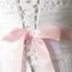 Light Pink Wedding Sash, Pastel Pink Double Sided Satin Sash, Bridesmaids / Flower Girl Sash, Plain Dress Sash, Bridal Belt, 1 1/2" inch