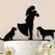 Cute Couple with Dogs Cake Topper