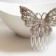 Swarovski Crystal Butterfly Vintage Style Hair Comb - Bridal Jewelry - Accessories - Nature Theme - Forest Wedding - Farfalla