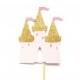Pink & Gold Princess Castle Cake Topper - Girls Birthday Cake Topper, 1st Birthday, Cake Bunting, birthday, Tea Party, Princess Party