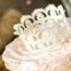 Ivory Rustic/Wedding Lace Crown Cake Topper/crown photography prop/vintagewedding/princess party/party decoration/Ivory Lace/Romanticwedding
