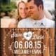 25 Rustic Save the Date Magnets, Cards, printable digital file customized with your photo -- Free customization in any color